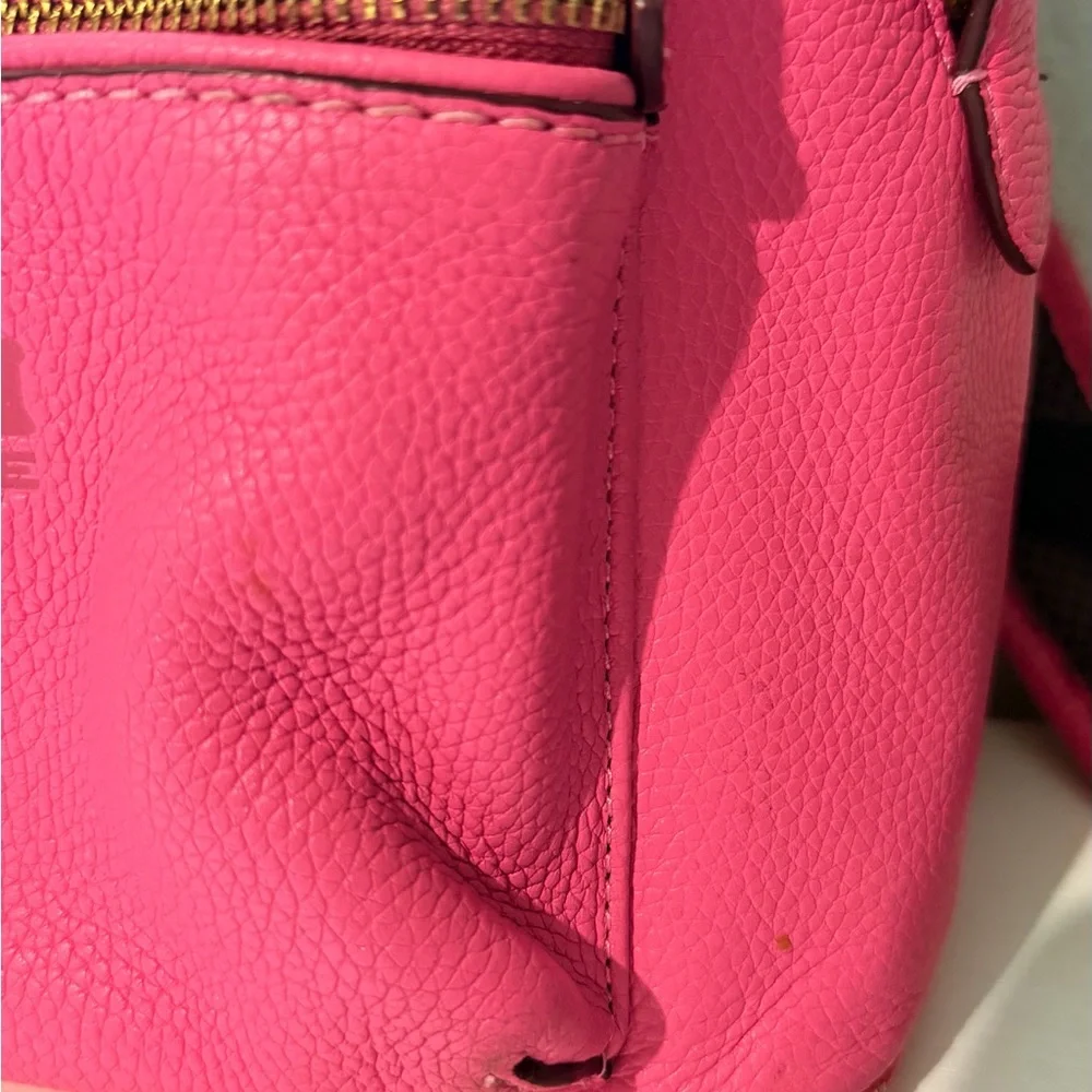 Coach Vibrant Pink Leather Backpack - Picture 3 of 11